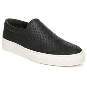 Via Spiga Sara Snake Embossed Sneakers Black